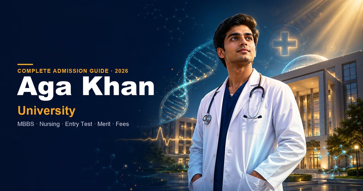 Aga Khan University (AKU) admissions 2026 — MBBS, Nursing, entry test, merit, fees and financial aid