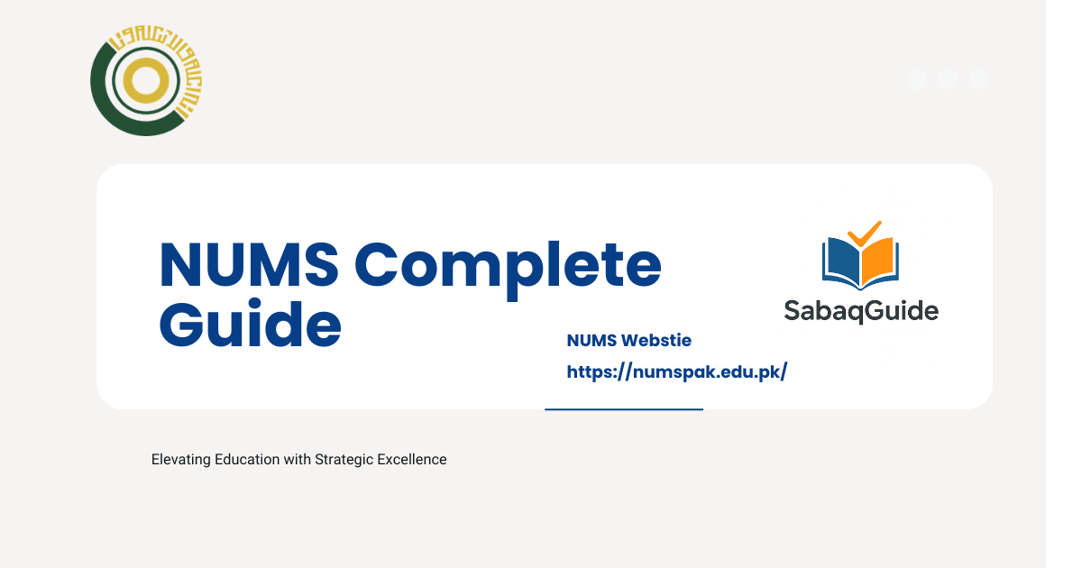 NUMS MDCAT 2026 Complete Guide — Syllabus, Pattern and Admission