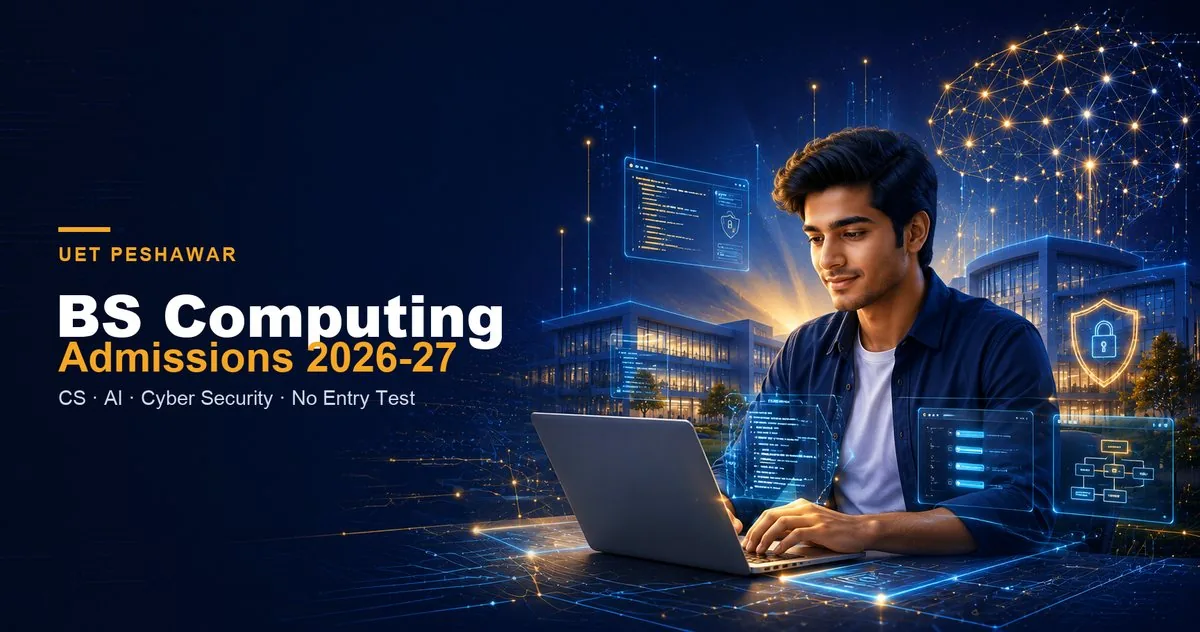UET Peshawar BS Computing: No Entry Test, Merit & How to Apply